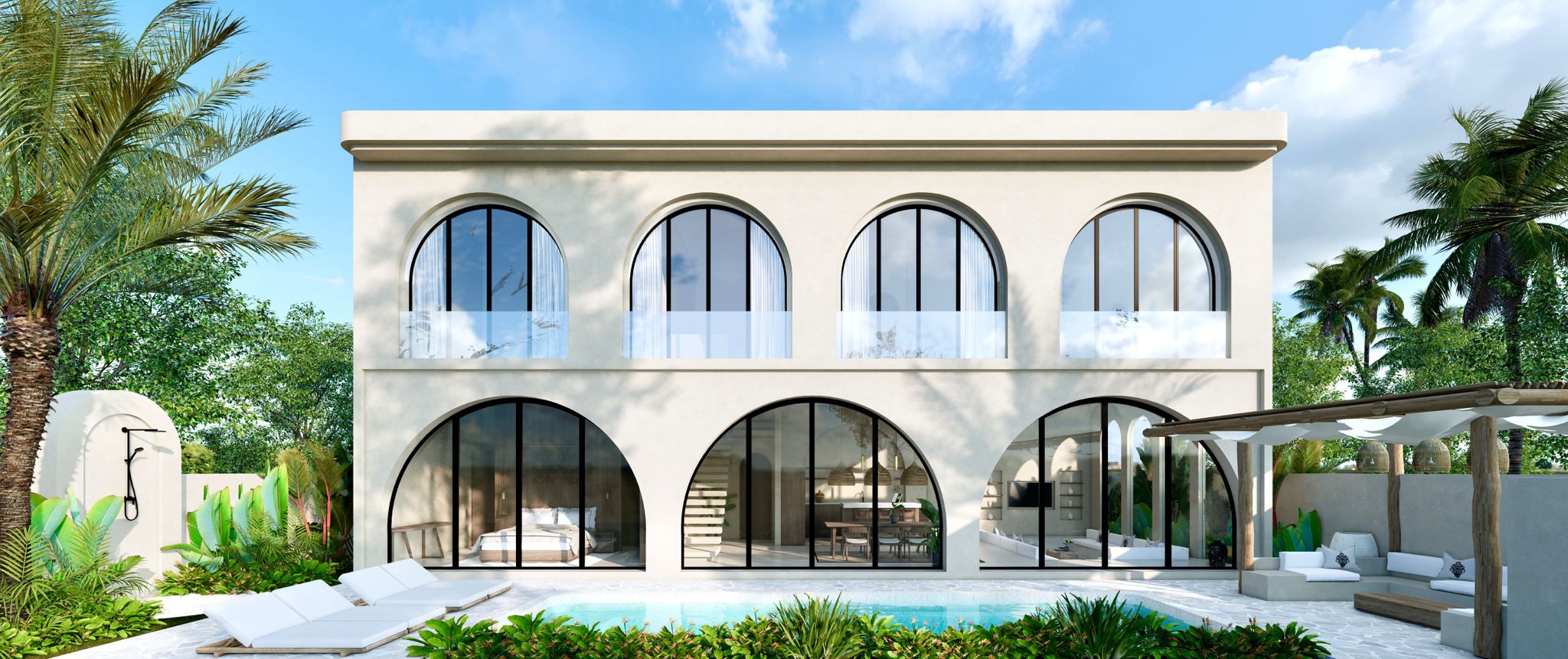 LUXURY DESIGN 3 BEDROOM VILLA FOR SALE LEASEHOLD IN PADANG-PADANG BALI BE-422 